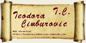 Teodora Čimburović vizit kartica